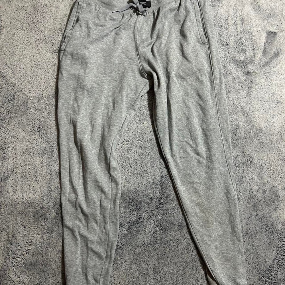 Under Armour Mens Large Gray Fleece Jogger Sweatpants Logo Drawstring
